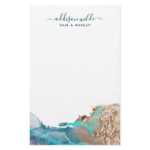 青と金ゴールドモダンの液体水カラーインク