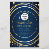 青と金ゴールドルキシプロム送信オフ チラシ (正面)