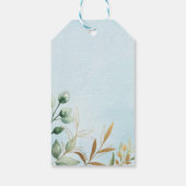 青と金ゴールドワイルドワンサファリ誕生日ドライブスルー ギフトタグ (裏面)