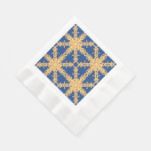 青と金ゴールド収集 縁ありランチョンナプキン (角)