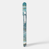 青と金ゴールド大理石パターンiPhoneケース Case-Mate iPhoneケース (裏面 / 左)