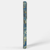 青と金ゴールド大理石 SAMSUNG GALAXYケース (右側面)