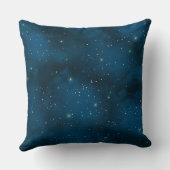 青と金ゴールド星空の夜 クッション (裏面)