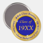 青と金ゴールド格安クラス懇親会は磁石を好む マグネット (正面/裏面)