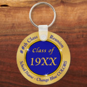 青と金ゴールド格安クラス懇親会ギフトアイディア キーホルダー (裏面)