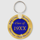 青と金ゴールド格安クラス懇親会ギフトアイディア キーホルダー (裏面)