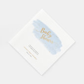 青と金ゴールド水彩少年ベビー散布 スタンダードランチョンナプキン (角)