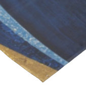 青と金ゴールド波 テーブルクロス (アングル)