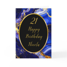 青と金ゴールド王室の大理石ゲート誕生日パーティー