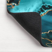 青と金ゴールド瑪瑙 マウスパッド (コーナー)