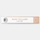 青と金ゴールド航海ののいかり サインプレート (正面)