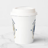 青と金ゴールド航海ののいかり 紙コップ (左)