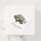 青と金ゴールド航海のの結婚ヴィンテージ フェイバータグ (インサイチュ)