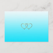 青と金ゴールド航海のの結婚詳細カード エンクロージャーカード (裏面)