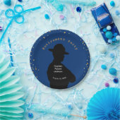 青と金ゴールド高速道路のパトロール退職 ペーパープレート (パーティー)