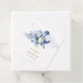 青と金ゴールド1歳の誕生日とバプテスマありがとう フェイバータグ (インサイチュ)