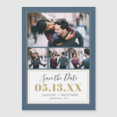 青と金ゴールド4 Photo Save the Date (正面)