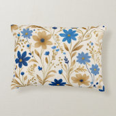 青と金ゴールド アクセントクッション (裏面)