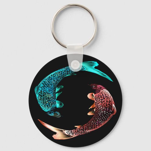 青と金ゴールド キーホルダー (正面)