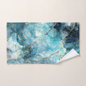 青と金ゴールド バスタオルセット (ハンドタオル)