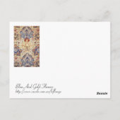 青と金ゴールド ポストカード (裏面)