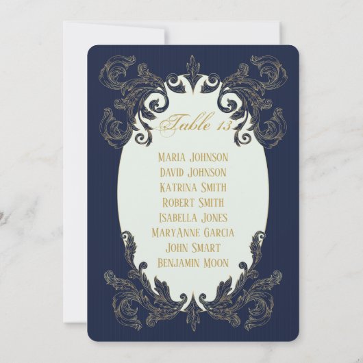 青と金ゴールド – 両面 (裏面)