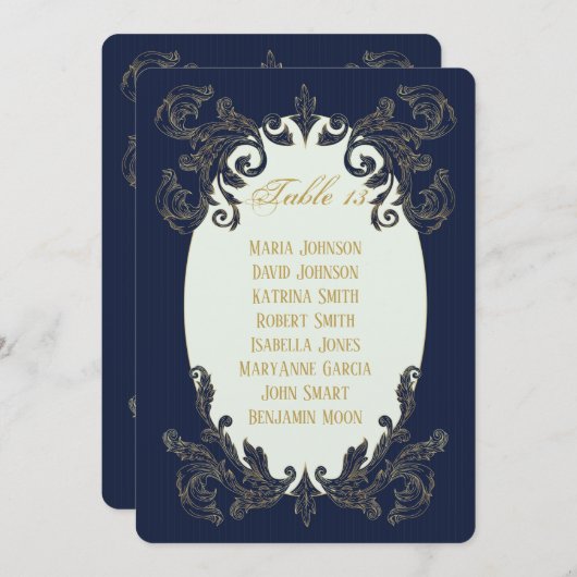 青と金ゴールド – 両面 (正面/裏面)