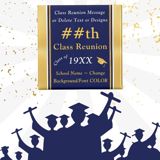 青と金ゴールド、安価なクラスの懇親会ギフト マグネット