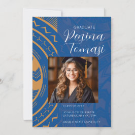 青と金ゴールド 招待状