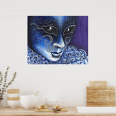 青と銀しゃれている ポスター (キッチン)