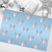 青と銀のクリスマスモダン天使クリスマス 薄葉紙