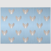 青と銀のクリスマスモダン天使クリスマス 薄葉紙 (正面)