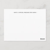 青と銀のグリッターウィッシュカード ポストカード (裏面)