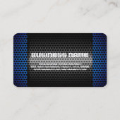 青と銀のステンレス鋼金属穴 名刺 (裏面)