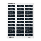 青と銀のダイアモンドきらきら光るグラムスパークル ラベル (フルシート)