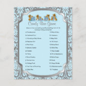 青と銀のダマスクのテディベア – キャンディーゲーム チラシ (正面)