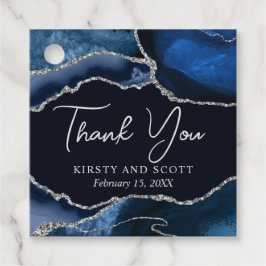 青と銀のフェイクグリッターアゲ結婚ート フェイバータグ