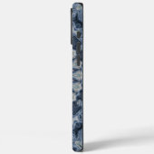 青と銀のマンダラ柄デザイン Case-Mate iPhoneケース (裏面 / 左)
