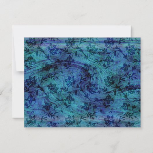 青と銀の反射カードを保存 セーブザデート (裏面)