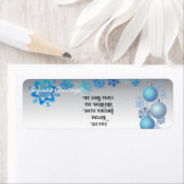 青と銀の季節のごあいさつ ラベル (インサイチュ)