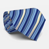 青と銀の対角ストライプ線 ネクタイ (ロール)