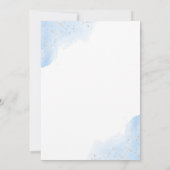 青と銀の少年バプテスマの献身 招待状 (裏面)