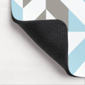 青と銀の幾何学的ジグザグ マウスパッド (コーナー)