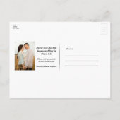 青と銀の星がきらきらと幻想的なセレブレーション 案内ポストカード (裏面)