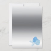 青と銀の松ぼっくりクリスマス招待状 招待状 (裏面)