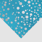 青と銀の紙吹雪点 薄葉紙 (詳細)