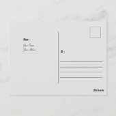 青と銀の結婚リングや輪に結婚感謝 ポストカード (裏面)