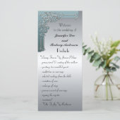 青と銀の結婚式 プログラムラックカード プログラム (スタンド正面)