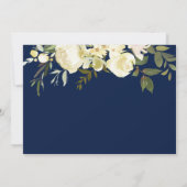 青と銀の花柄の少年、初めての聖体拝領の写真 招待状 (裏面)