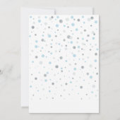 青と銀の風船 | 2歳の男の子の誕生日 招待状 (裏面)